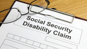 Social Security Disability Claim on a clipboard